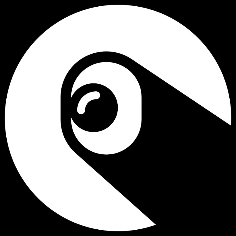 Symbole Studio Lumina monochrome sur fond sombre