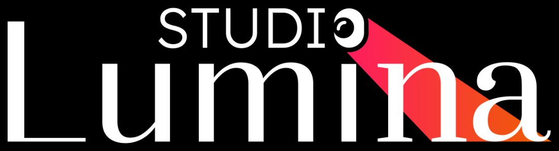 Logo Studio Lumina couleur sur fond sombre
